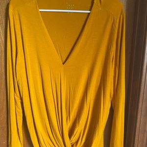 Long sleeve wrap top